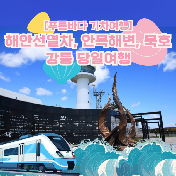 푸른바다 기차여행 강릉 해안선열차 안목해변 동해 묵호 당일여행