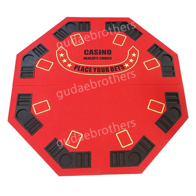 홀덤테이블 포카게임 테이블 홀덤펍 접이식 카지노 카드게임 원형 보드 매트 패드 G