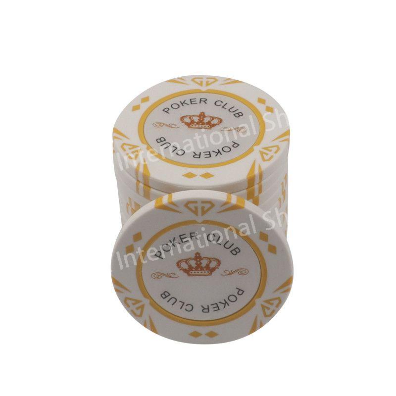 텍사스 칩 홀덤 포커 전문 게임 숫자칩 카드 놀이 보드게임 카지노 50개 세트 화이트  50개 세트