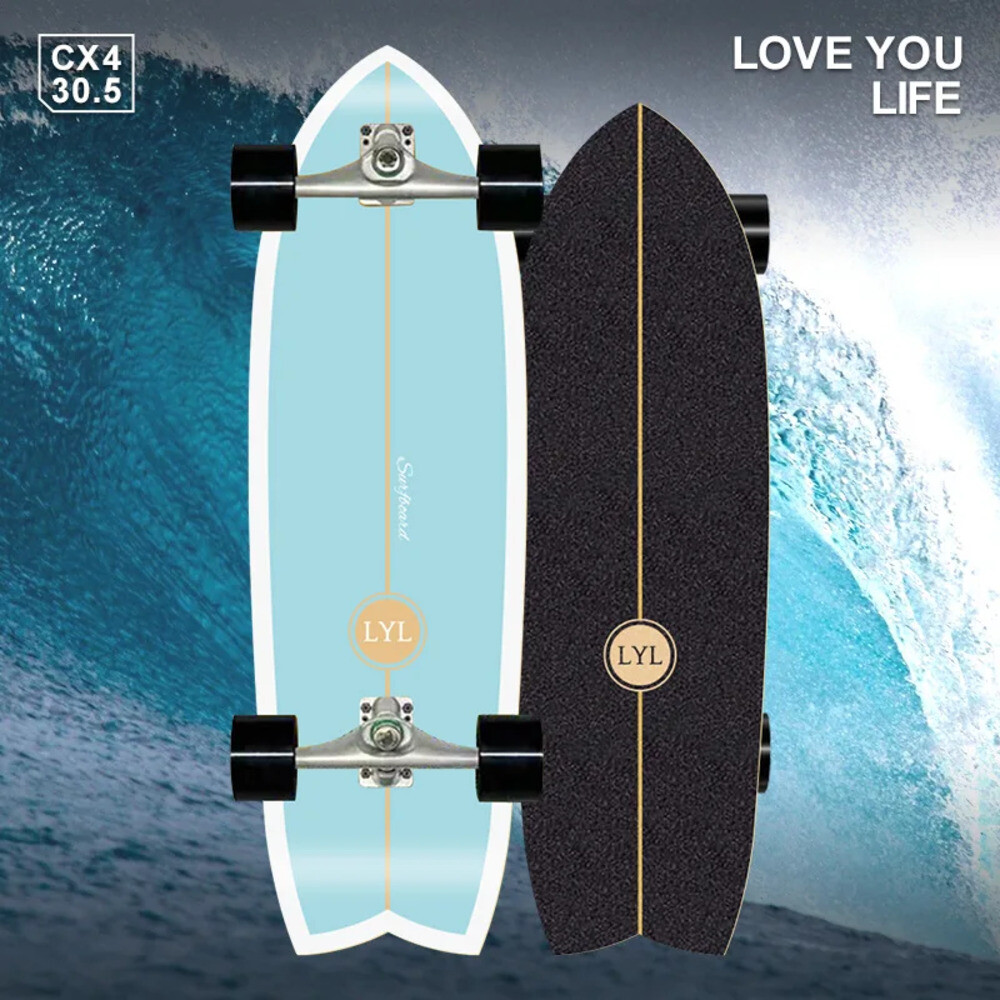 [해외] 랜드서핑 CX4 카버 서핑 랜드 스케이트보드 메이플 보드 큰 물고기 78cm