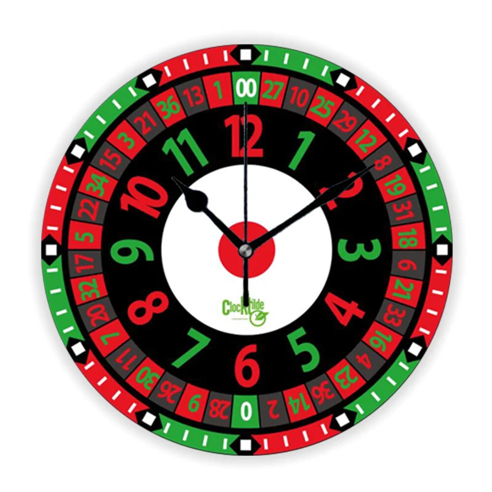 룰렛시계 3D 라스베가스 포커 룰렛 벽시계 룸 카지노 선물 카드 스페이드 클럽 대형 홈 데코