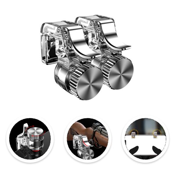 [오늘출발] 치킨 아티팩트 휴대폰 게임 소품 트리거 셀 액세서리 금속 실용적인 컨트롤러 ABS 핸들 조이스틱 그립