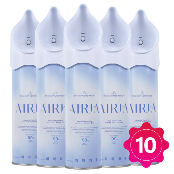 [오늘출발] 에어리아 휴대용 산소캔 816ml 10개 의약외품 산소통 가정용 산소호흡기