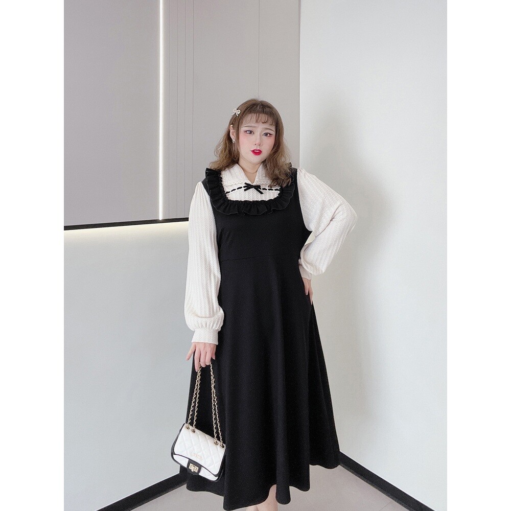 88 99 빅사이즈 플러스 사이즈 대학생 여대생 발랄 럭키 비키 원피스