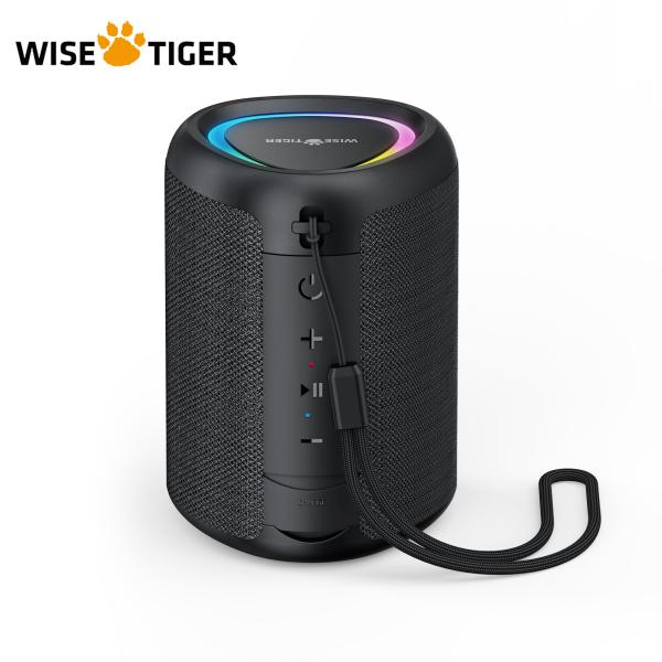 블루투스 스피커 WISETIGER A46 미니 휴대용 어메이징 베이스 사운드 박스 무선 LED 조명 TF 카드 슬롯 및