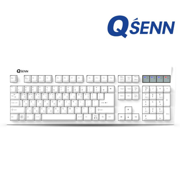 [오늘출발] 큐센 SEM-DT35 화이트 키보드 피망 개발자 게이밍 키보드