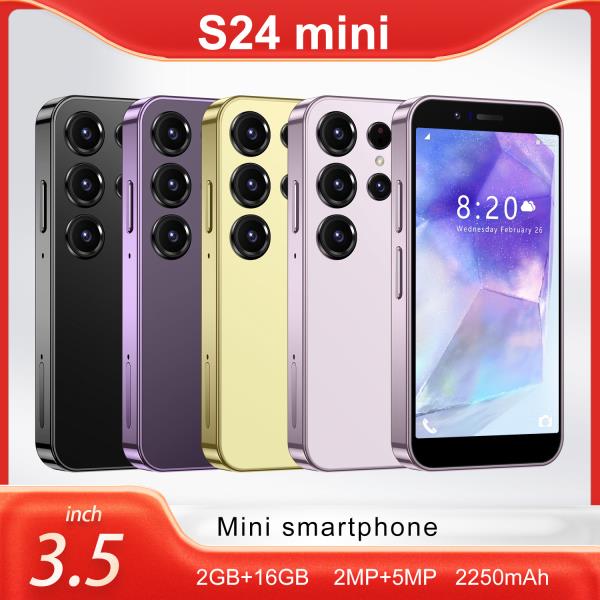 FUFFI-S24 미니 휴대폰 3.5 인치 16GB ROM2GB RAM 스마트폰 안드로이드 구글 플레이 스토어 2250mAh