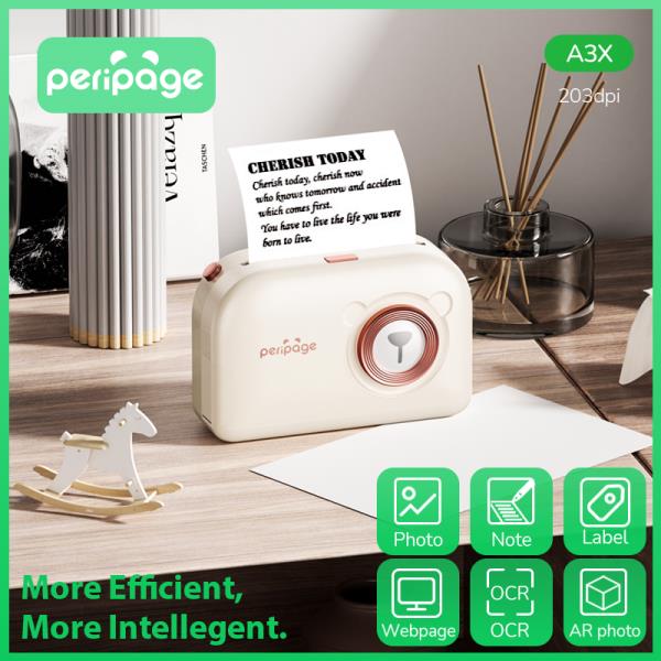 [오늘출발] [해외] 캐논 프린터 PeriPage A3X 무선 열전사 사진 프린터 PDF A40 P40 휴대용 블루투스 미니 라벨 Doc 바코드
