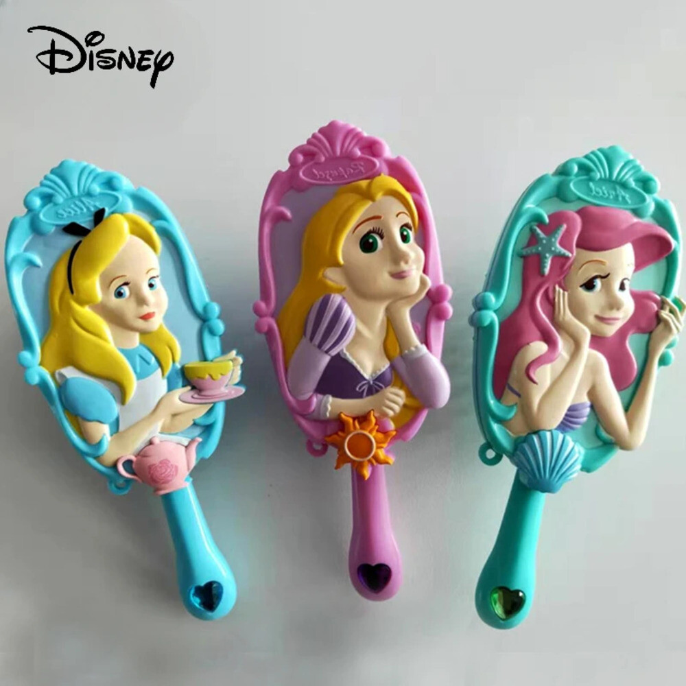 디즈니 공주 헤어 빗 만화 캐릭터 에어 쿠션 마사지 미용 도구 어린이 소녀 생일 선물