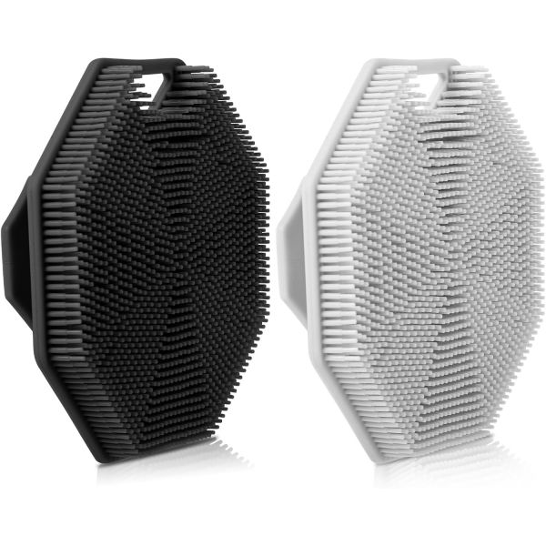 [오늘출발] 2pcs 실리콘 바디 스크러버 각질제거 바디 버퍼 플랫 바디 스크러버 샤워할 때 사용하는 남성용 크리스마