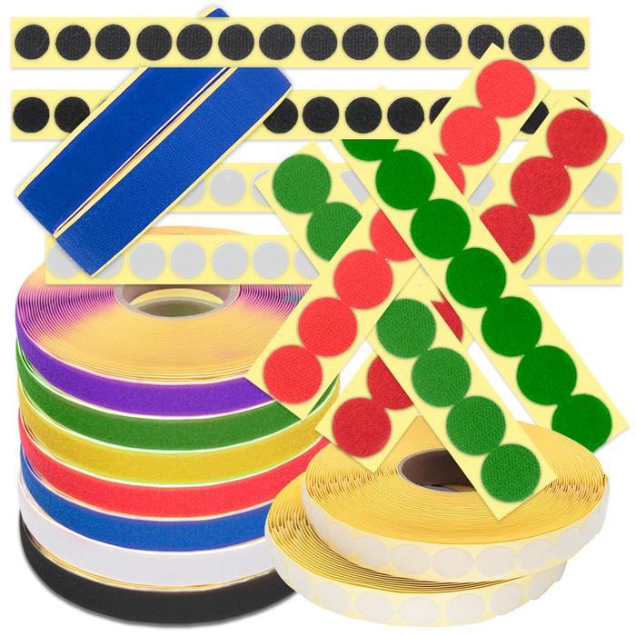 XB7HJI58_47소포장 원형찍찍이 25mm 7세트 테이프 /10. 연두/FREE