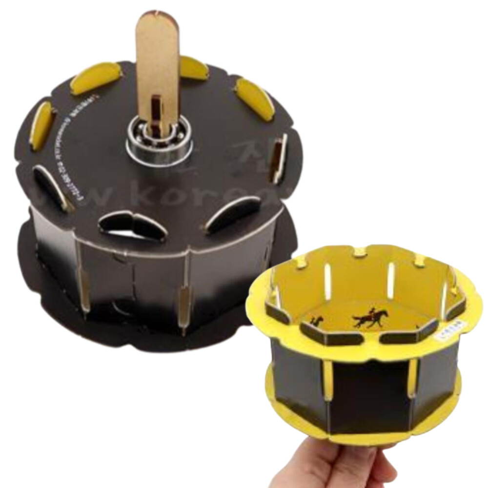 [오늘출발] 2인용 애니메이션 경마 말그림 회전통만들기 초등과학실험키트