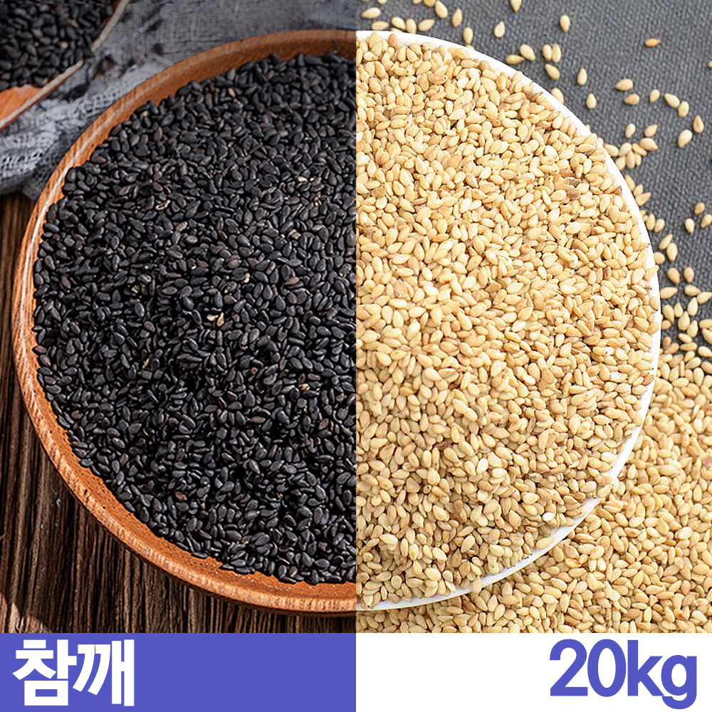 참깨 20kg 햇참깨 참기름용 중국 검은깨 백참깨