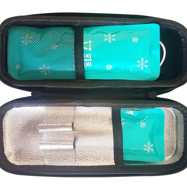 휴대용 알약 케이스 원터치 심플 수납 비타민 영양제 인슐린 여행 펜 쿨러 팩 개 포함 당뇨병 약물 절연 쿨