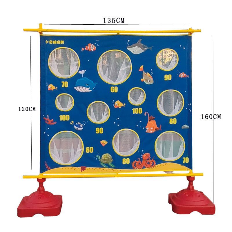 콩주머니 던지기 구멍 넣기 게임 야외 체육대회 보드게임 블루 큰공6개 중간공6개 포함
