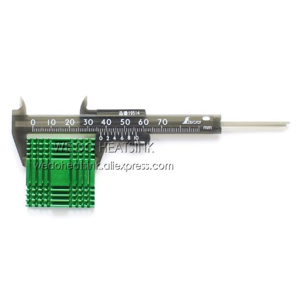 [오늘출발] 우리는 열 싱크 100pcs 38x38x6mm 분산 테이프 패드가 녹색 슬롯 형 알루마이트 냉각 알루미늄