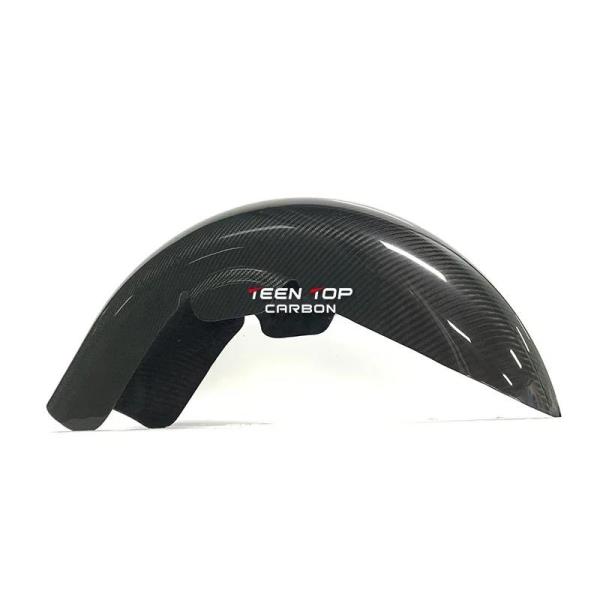 [오늘출발] Teentop 탄소 섬유 프론트 펜더 배거 머드가드 로드 글라이드 스트리트 스플래시 할리 투어링 보호 19 인치