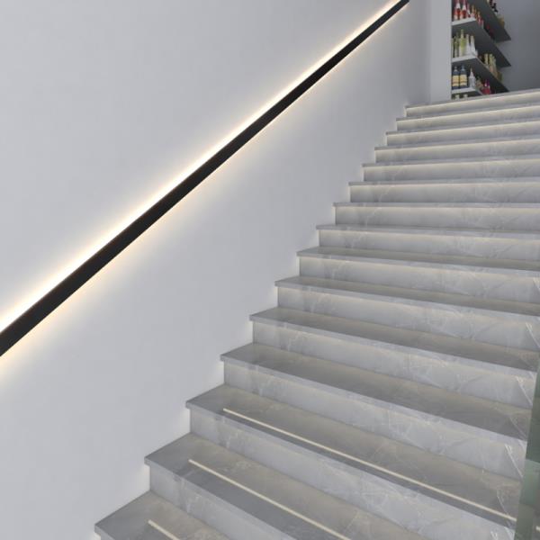 [오늘출발] 빌라 계단 조명 측면 노출 설치  슬롯 이중 복도 긴 벽 램프 LED 난간