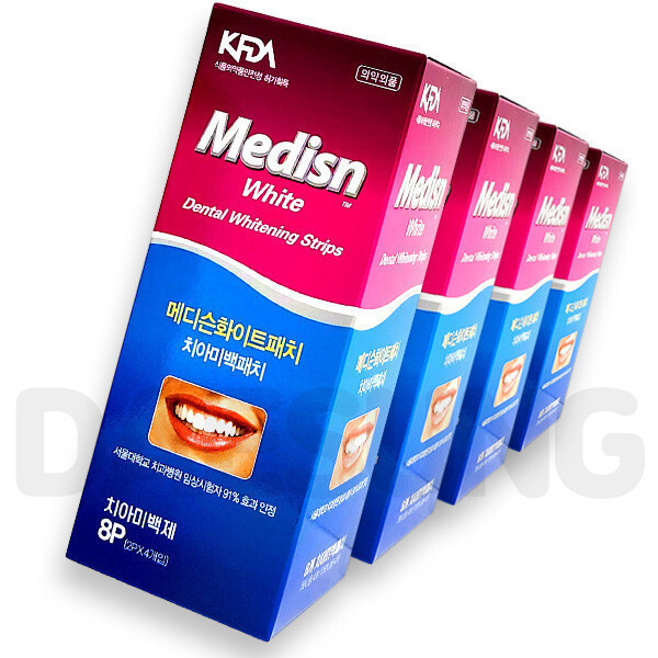 [삼성메디칼][오늘출발] 메디슨 메디슨화이트 치아 미백 패치 스티커 셀프 화이트닝 NEW 약국전용 4일분 X4개 32P 총16일분