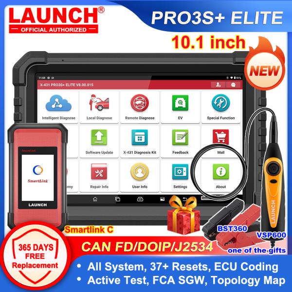 [오늘출발] 2024 7월 출시- X431 PRO3S+ ELITE Smartlink C J2534 프로그래밍 도구 온라인 ECU 코딩 모든 시스템 한국