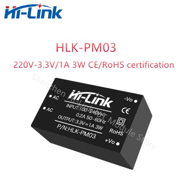 [오늘출발] 하이링크 AC DC HLK-PM03 조절식 미니 전원 공급 장치 모듈 컨버터 지능형 가정용 무료 배송 3.3V 3W 10 개