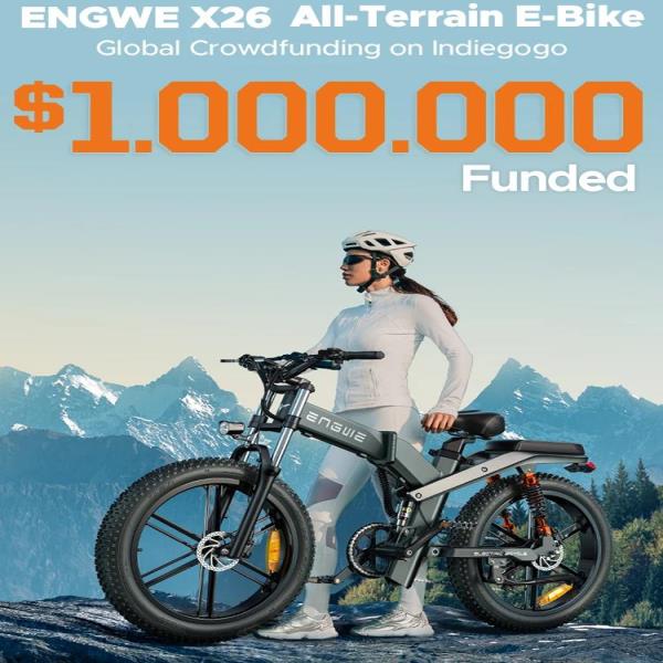 [오늘출발] 접이식 자전거 전기 자전거 접이식 산악 1200W 모터 48V 29AH Engwe X26 X24 X20 인치 팻 타이어 도시