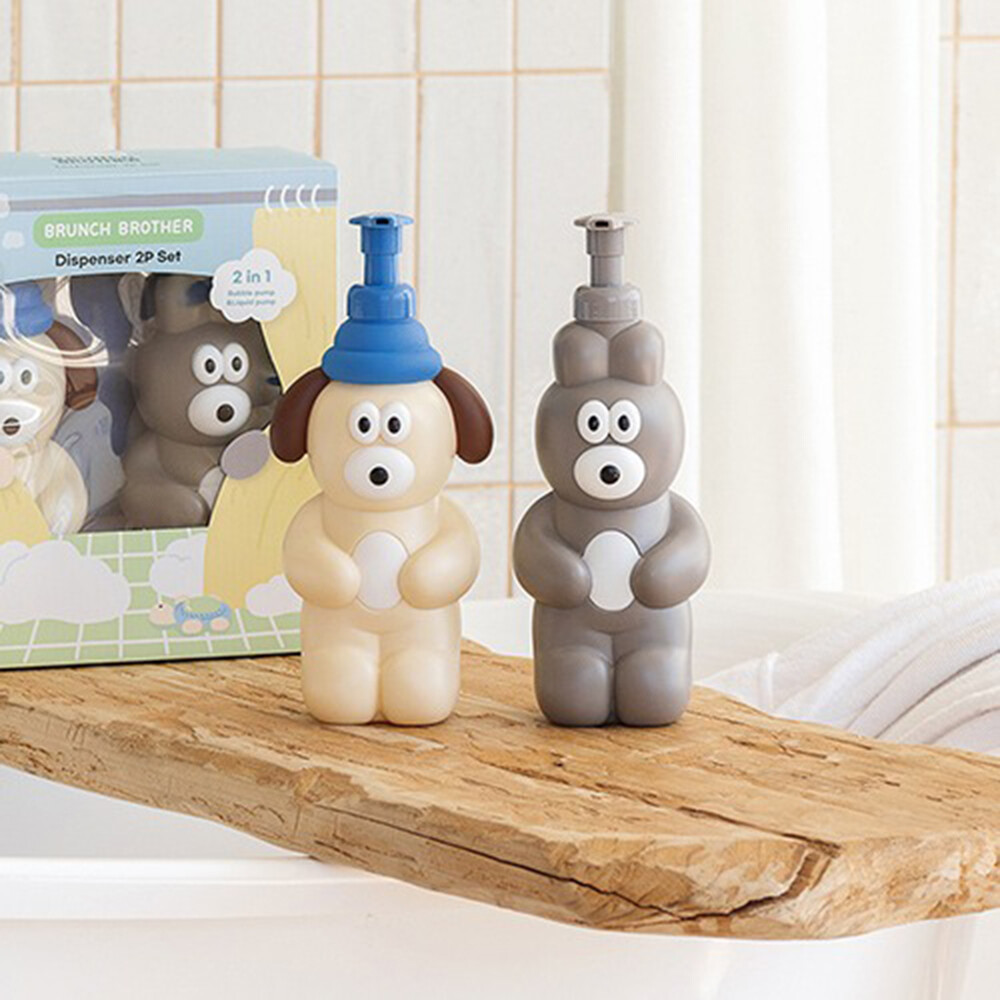 [오늘출발] 로마네 로마네 브런치 브라더 핸드워시 주방세제 버니퍼피 디스펜서 2P 세트