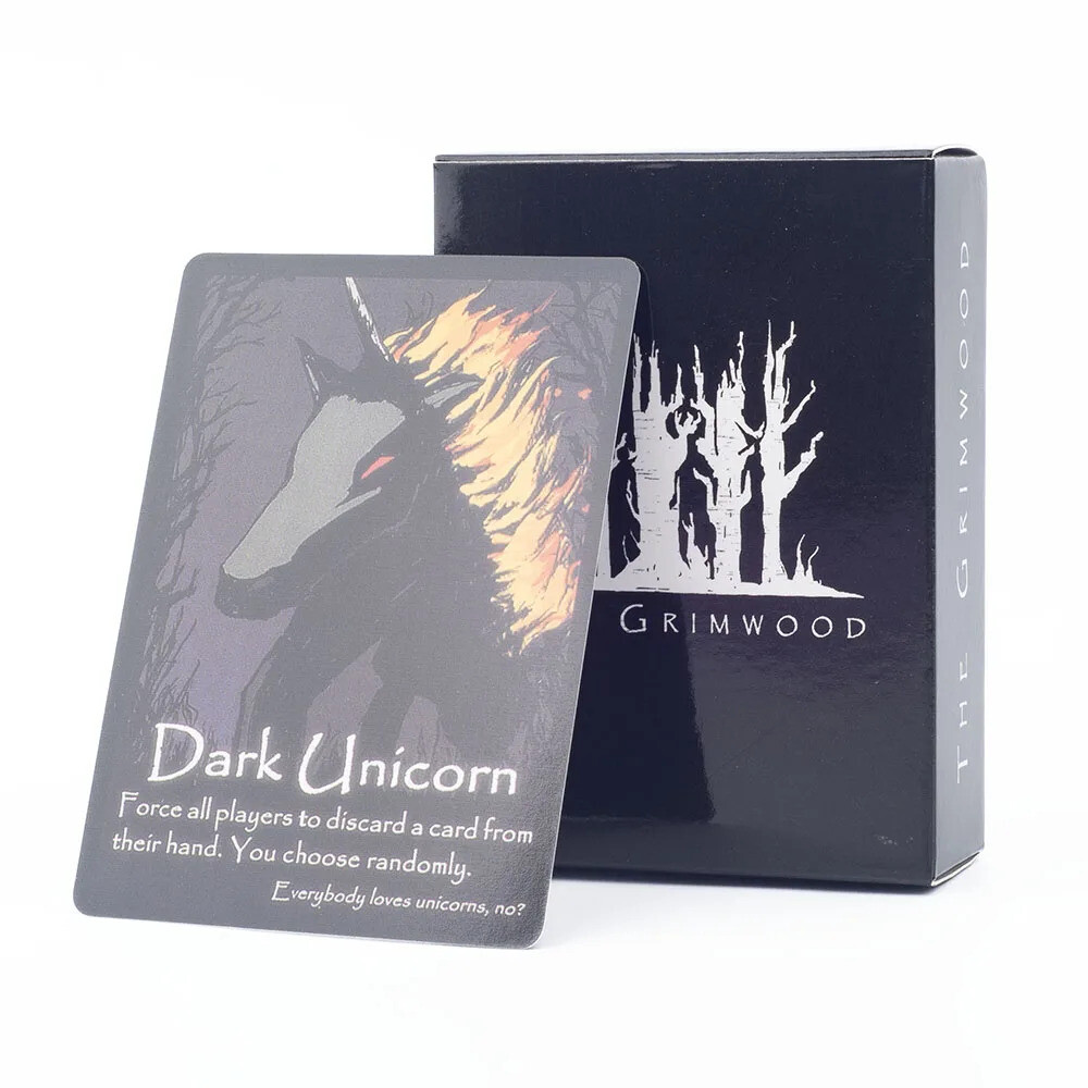 Grimwood 하이 퀄리티 영어 버전 보드 게임 카드 표준 포커 크기 약간 전략 8.8x6.3cm 72 개