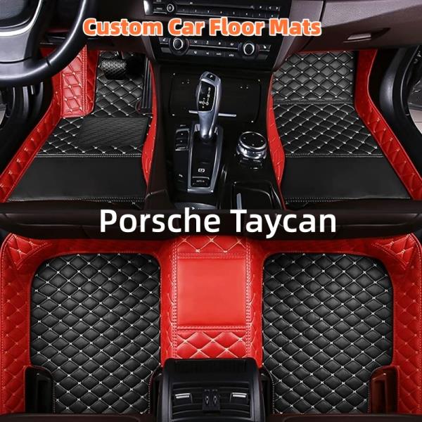 자동차 바닥 매트 풀 세트 포르쉐 타이칸 2020 2021 2022 2023 4 문짝 살롱 방진 패드 자동차 인테리어