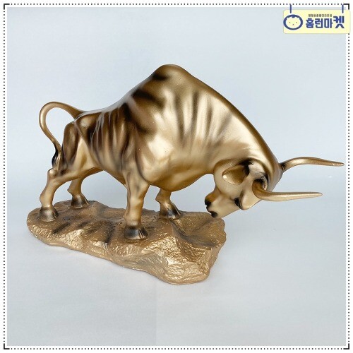 [오늘출발] 황소 피규어 누우 동상 들소 천하장사 소싸움 투우 돈복 재물운 개업 기세 인테리어 사무실 동물원