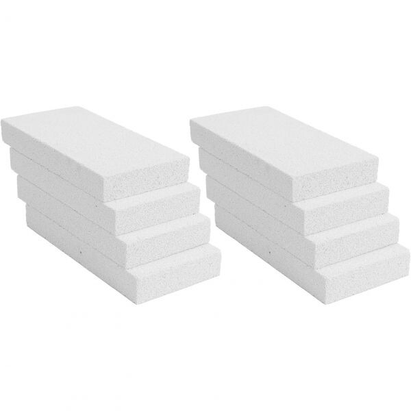 목재 스토브 포지용 파이어 브릭 단열 내화 벽돌 8개 팩 2400F 정격 점토 그릴 벽난로용 피트 가마 피자 오