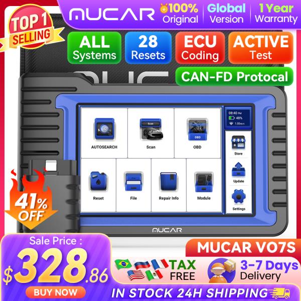 [오늘출발] MUCAR  자동차 진단 도구 모든 시스템 자동차 Obd2 스캐너 OBD 자동 진단 ECU 코딩 활성 테스트 VO6/VO7
