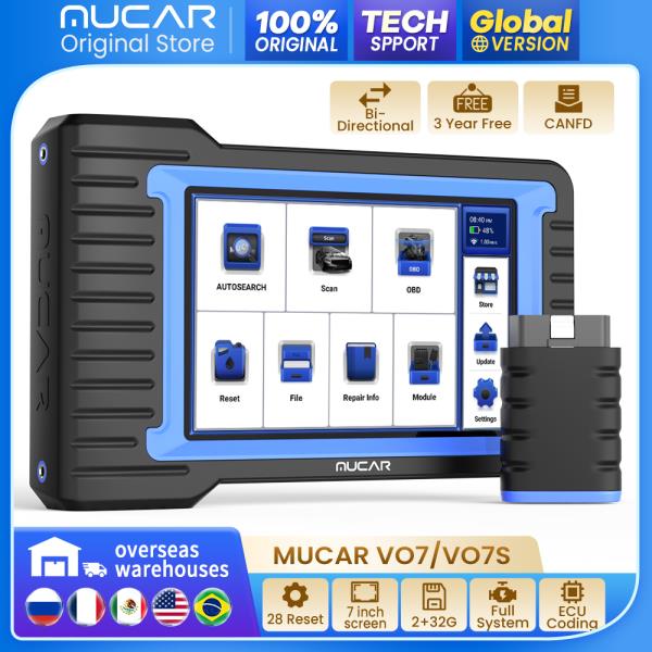 [오늘출발] MUCAR  자동차 진단 도구 OBD2 전체 시스템 스캐너 ECU 코딩 자동차 진단 스캔 도구 28 리셋 VO7 VO7S