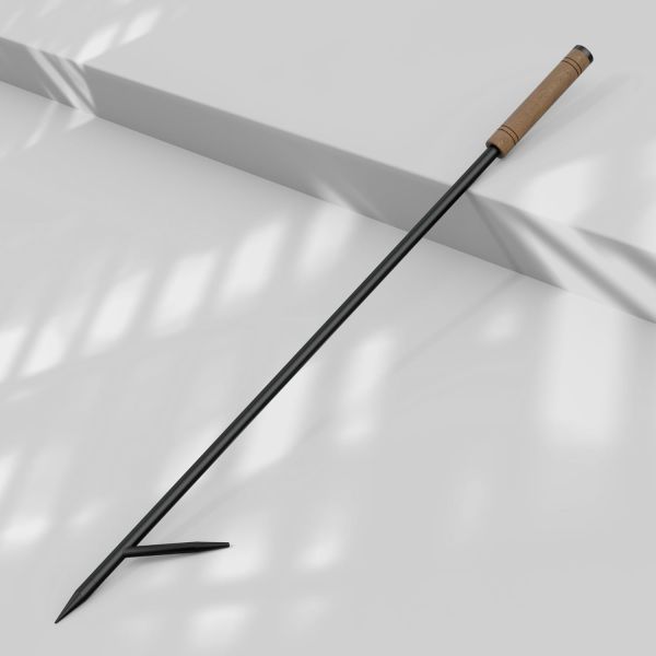 블로우 포케 기능이 있는 38인치 파이어 포커 벽난로와 화구에 적합한 나무 손잡이가 엑스트라 롱 캠프파이