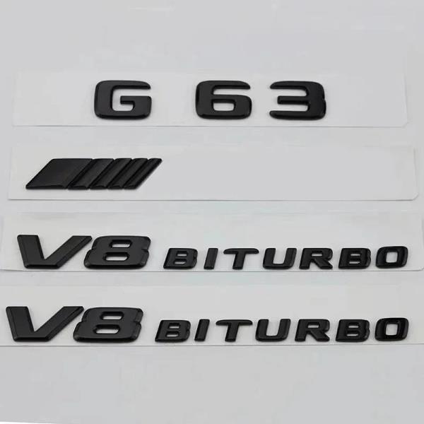 자동차 후면 트렁크 글자 배지 엠블럼 로고 스티커 메르세데스 G63 AMG W463 G V8 BITURBO 악세사리 3D ABS