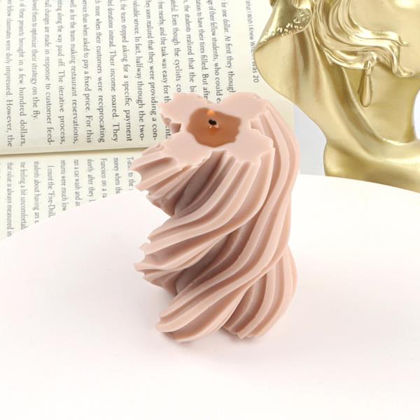 3D 트위스트 원주 양초 실리콘 금형 DIY 수제 불규칙한 적 아로마 테라피 수지 석고