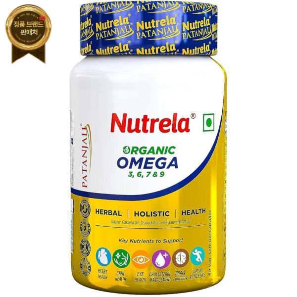 Generic NUT;RELA Pata;njali 1500mg Omega 3 6 79 남성용 및 여성용 - 60Veg Softgel | EPA 200mg  DHA 1