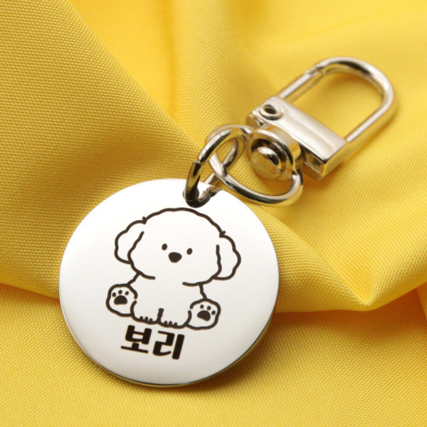 [오늘출발] 반려견 애견 강아지 개 고양이 소형견 중형견 대형견 써지컬 인식표 팬던트 이름표 무료각인