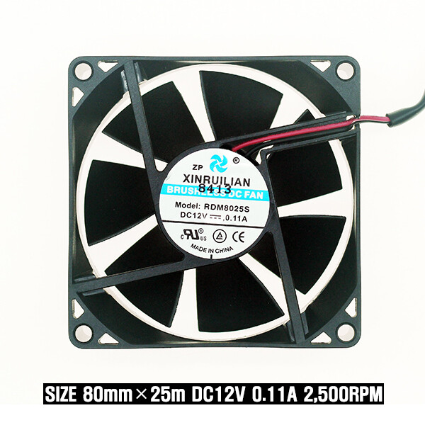 [Xinruilian Science&Technology][오늘출발] 엑스팬 XINRUILIAN RDM8025S DC12V 0.11A 80mm 25mm DC FAN XINRUILIAN