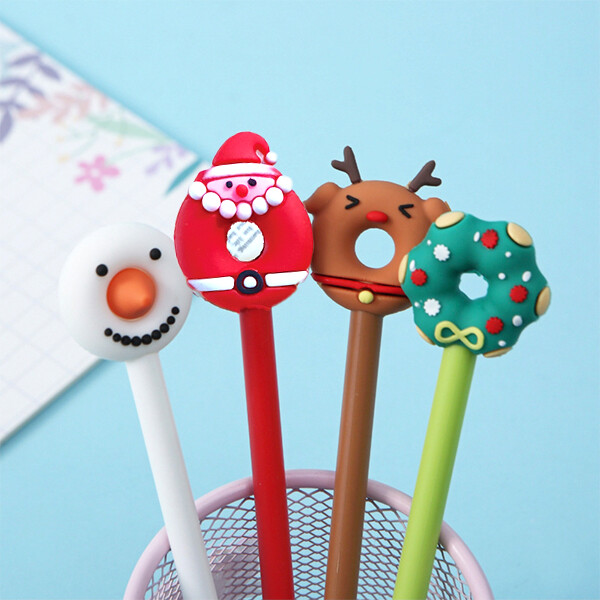 크리스마스도넛볼펜 100개각인 인쇄전문 루돌프사슴코는1년에한번 넘기다렸어 볼펜 100개 인쇄무료