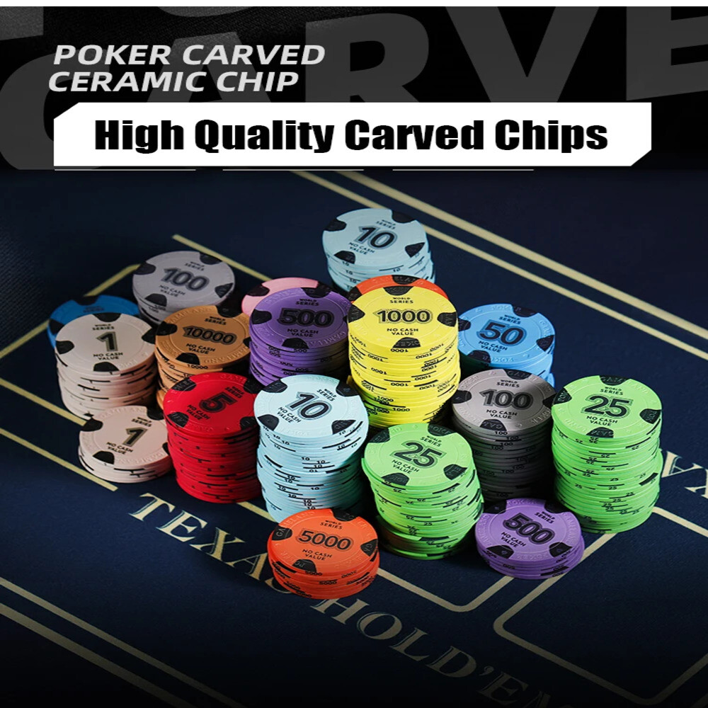 카지노칩세트 포커 조각 세라믹 칩 하이 퀄리티 카지노 키트 40mm 토큰 텍사스 홀덤 세트 10 개