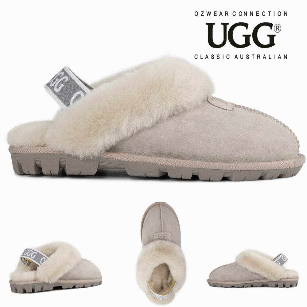 어그털슬리퍼 코케트 호주 양털 슬리퍼 천송이 스트랩 밴딩 25FW 토프