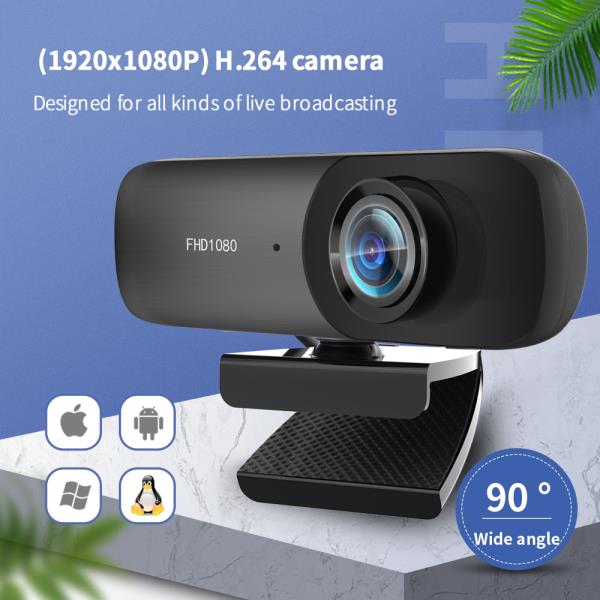 TISHRIC 컴퓨터용 풀 HD 웹캠 PC 카메라 USB 웹 카메라 90 ° 광각 최고의 C70 웹캠 라이브 방송용 1