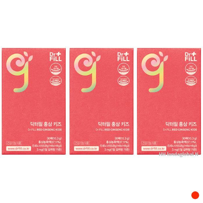 닥터필 홍삼 키즈 6년근 농축액 녹여먹는 필름 30매X3