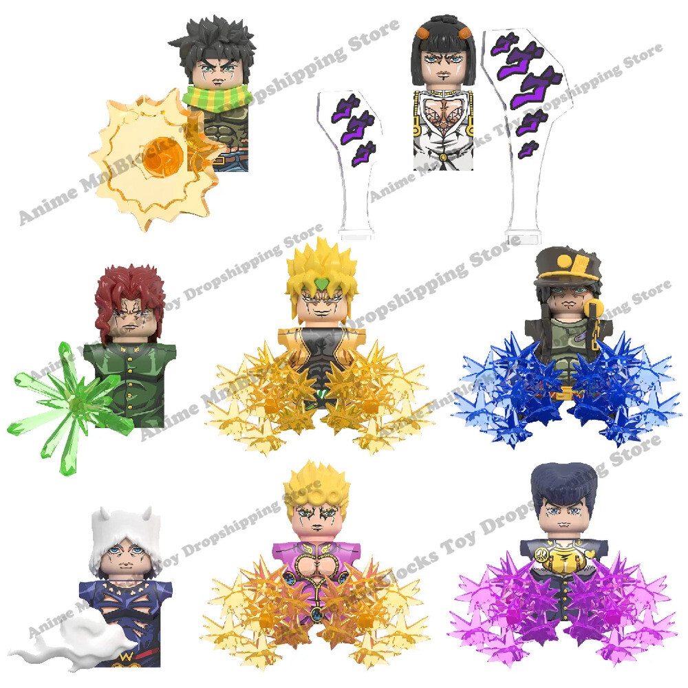 호환블록 WM 블록 WM6161 JOJO 기묘한 모험 쿠조 조타로 조셉 조르노 디오 브루노 애니메이션 인형 미니 액