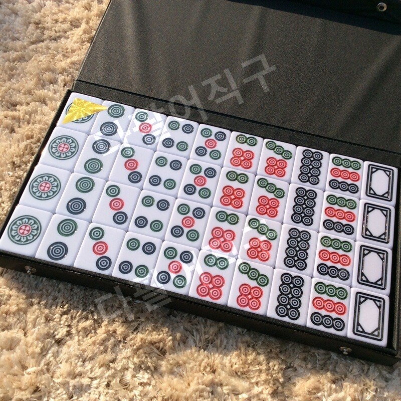 마작 세트 보드게임 마작패포커 리치마작패 1개 -수동 42 다이아몬드 업그레이드 버전 블루