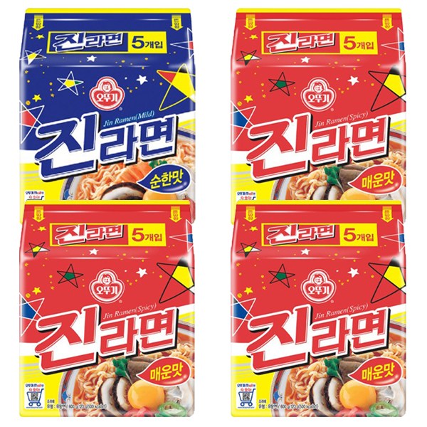 오뚜기 오뚜기 진라면 순한맛 5봉 + 매운맛 15봉 (20봉)