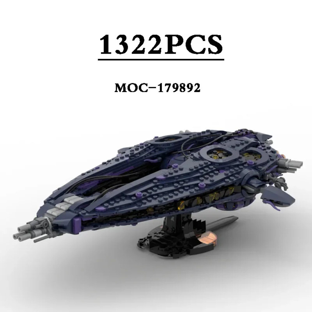 호환블록 고스트 하이브 우주선 장비 MOC-179892 빌딩 블록 장난감 모델 조립 교육용 생일 선물 1322 개