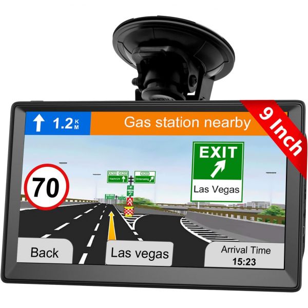 자동차 9인치 트럭용 GPS Navigator 2024 미국CAMX 오프라인 지도 무료 업데이트 음성 안내 주행 알림 차량