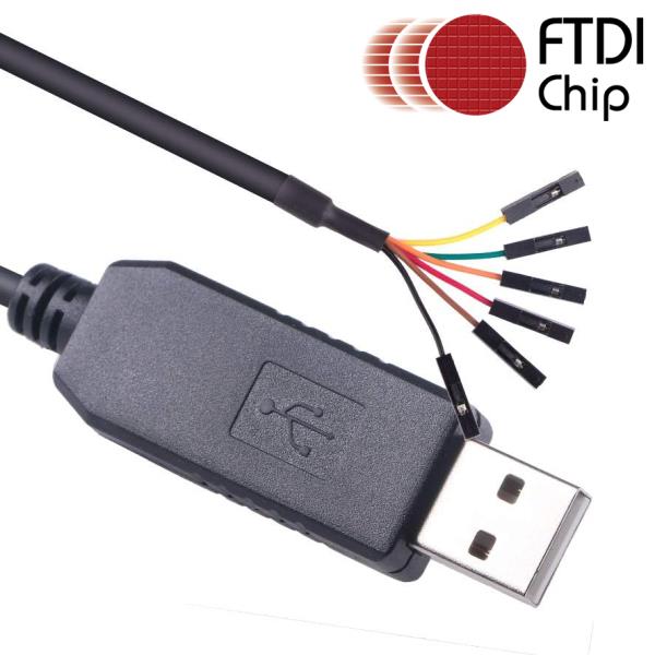 [오늘출발] USB-TTL 직렬 케이블 6 P 듀폰 헤더 UART 컨버터 FTDI 핀 3V3 5V TTL 1.8m 3.3V